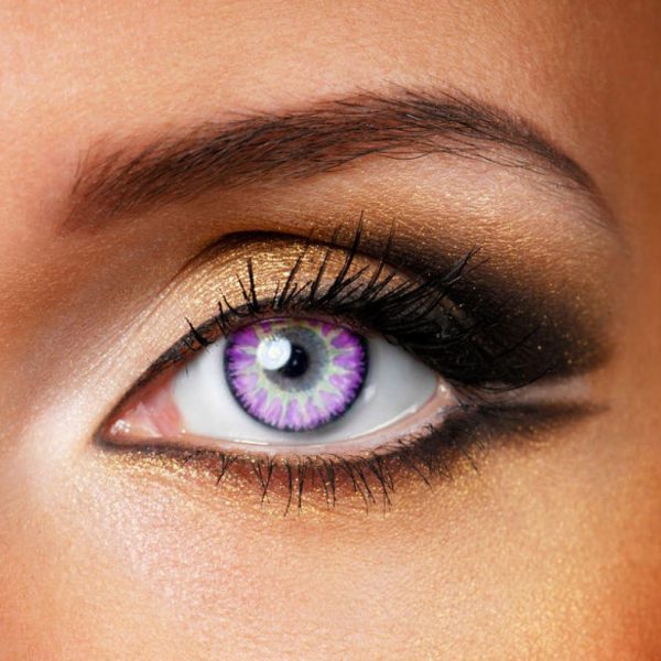 Glamour violet contact lenses