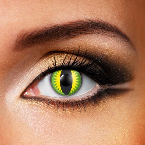 Green dragon contact lenses