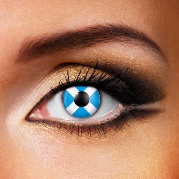 Scotland flag contact lenses