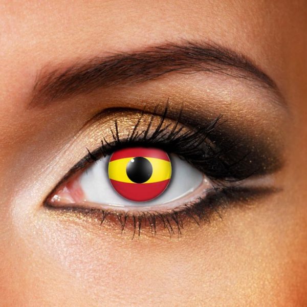 Spanish flag contact lenses