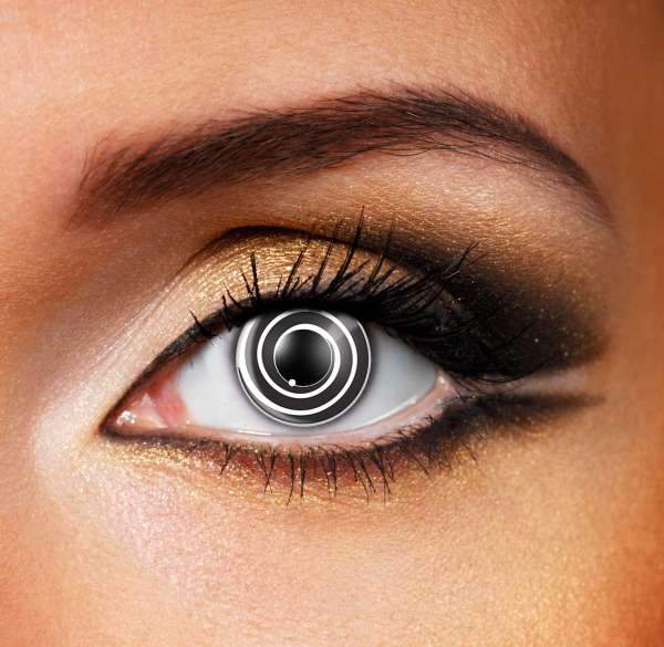 Black Spiral Contact Lenses