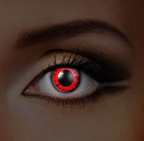 Dolly Eye Red UV Contact Lenses