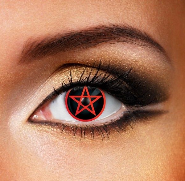 Red Pentagram Contact Lenses