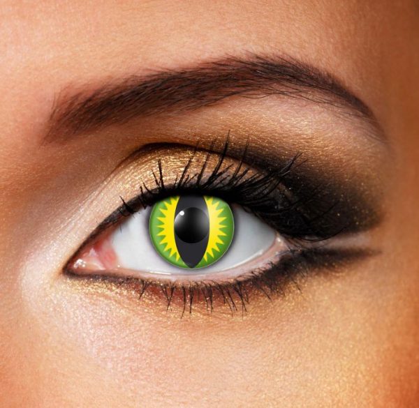 Green dragon contact lenses