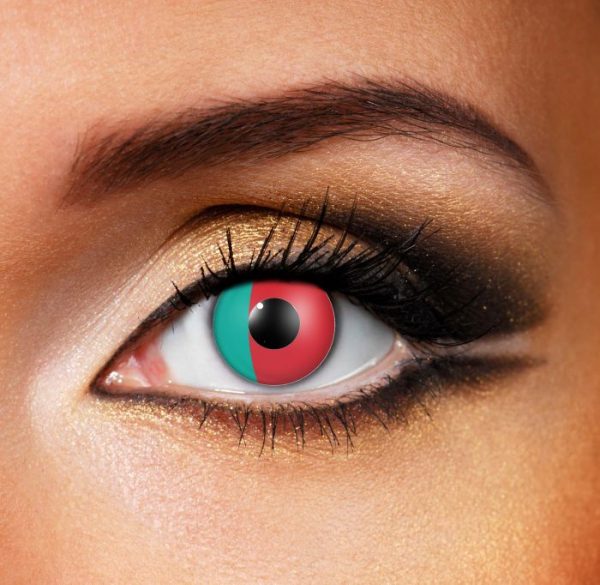 Portugal flag contact lenses
