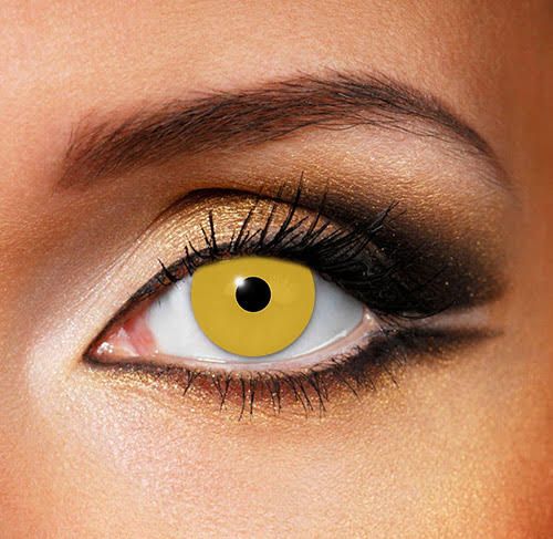 Yellow Demon Nun Valak contact lenses